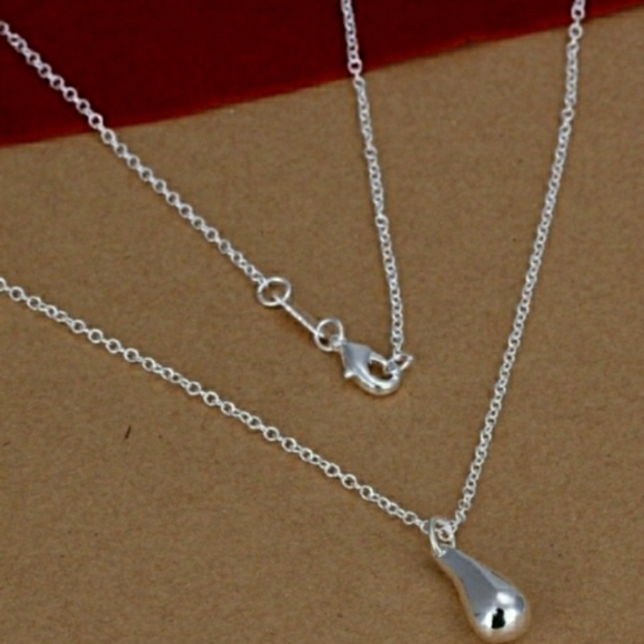 925 Sterling Silver Waterdrop Jewelry Set - Picture 3 of 7